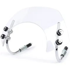 Flyscreen with chromed brackets -MOTO NOSTRA, w=340mm, h=105mm- Vespa GTS 125-300 HPE (2019-) cc - colourless 50770