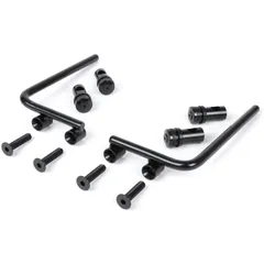 Bracket for flyscreen -MOTO NOSTRA, w=340mm, h=105mm- Vespa PX80, PX125, PX150, PX200, LML 125/150 Star/Stella - black 50776