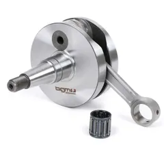 Crankshaft -BGM Pro RACING (for reed valve intake) full circle web, 51mm stroke, 105mm conrod- Vespa PK125 XL2, PK125 ETS (Ø=24m