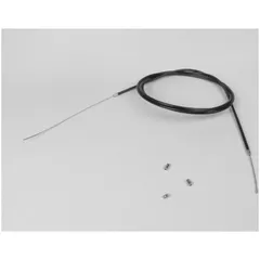 Universal cable set -Ø=1,2mm x 2500mm, hose= 2200mm, nipple Ø=3,0mm x 3mm- used as throttle cable - plaited cable PTFE - black 5