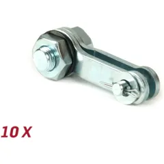 Rear brake cable clamp set -BGM ORIGINAL- Lambretta D (1953-), LD (1953-), E, F, LI, LIS, SX, TV, DL, GP - 10 pcs 50875