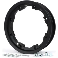 Felge BGM PRO Aluminium mattschwarz schlauchlos 2.10-10 Zoll für Vespa Lambretta LI Serie 1-3, LI S, SX, TV Serie 2-3 50950