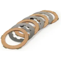 Clutch friction plate set incl. steel plates -BGM ORIGINAL- Lambretta LI, LIS, SX, TV (series 2-3), DL, GP - 4 friction plates 5