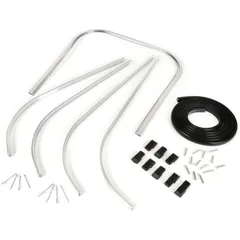 Kantenschutz inkl Trittleistensatz BGM Original Vespa PK S, PK S Lusso, PK SS, PK ETS Kunststoff Silbern 51030