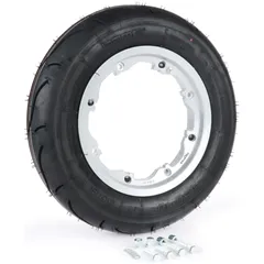 Komplettrad BGM PRO schlauchlos 3.50 10 Zoll TL 59S reinforced Felge 2.10-10 silber für Lambretta Serie 1-3 51072