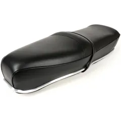 Seat -BGM PRO Pegasus with aluminium stripe and badge- Lambretta LI, LI S, SX, TV, DL, GP - black/black 51094