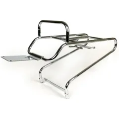 Gepäckträger hinten Moto Nostra horizontaler Reserveradhalter Vespa PX80, PX125, PX150, PX200 Chrom 51155