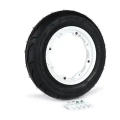 Komplettrad BGM Sport, schlauchlos, Lambretta 3.50 10 Zoll TL 59S (reinforced) Felge 2.10-10 weiß 51160