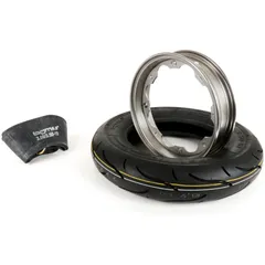 Reifen komplett Set BGM Sport, Lambretta 3.50 10 Zoll TT 59S (reinforced) Felge 2.15-10 Edelstahl 51163