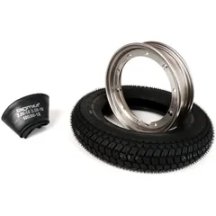 Reifen komplett Set BGM Classic, Vespa 3.50 10 Zoll TT 59P (reinforced) Felge 2.10-10 Edelstahl 51199