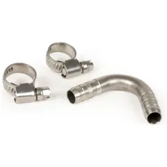 Benzinschlauch-Krümmer 55° gebogen BGM PRO Vespa (Ø aussen = 10,0mm, Ø innen = 7,0mm) Edelstahl 51219