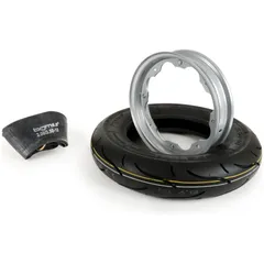 Reifen komplett Set BGM Sport, Lambretta 3.50 10 Zoll TT 59S (reinforced) Felge 2.15-10 Grau 51249