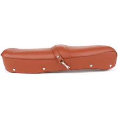 Seat -BGM PRO Pegasus with badge and riveted- Lambretta LI, LI S, SX, TV, DL, GP - light brown 51252