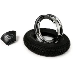 Reifen komplett Set BGM Classic, Vespa 3.50 10 Zoll TT 59P (reinforced) Felge 2.10-10 Chrom 51264