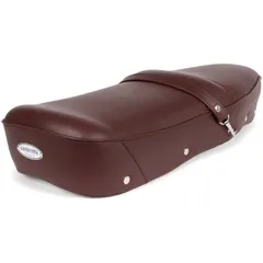 Seat -BGM PRO Pegasus with badge and riveted- Lambretta LI, LI S, SX, TV, DL, GP - brown 51337