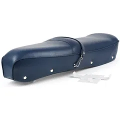 Seat -BGM PRO Pegasus with badge and riveted- Lambretta LI, LI S, SX, TV, DL, GP - blue 51366