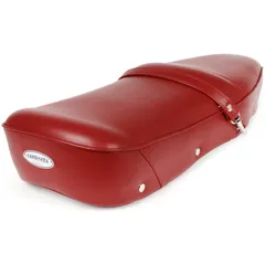 seat BGM PRO riveted Pegasus with shield red for Lambretta LI, LI S, SX, TV, DL, GP 51388