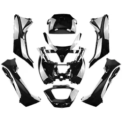 bodywork kit 8-piece black glossy for Piaggio MP3 125-500 2008-2013 52414