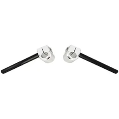 handlebar stub set Doppler 2-piece, 22mm aluminum black D.28mm clamping for moped 52451