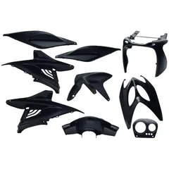 Verkleidungskit EDGE 9-teilig schwarz metallic für Yamaha Aerox, MBK Nitro 52522