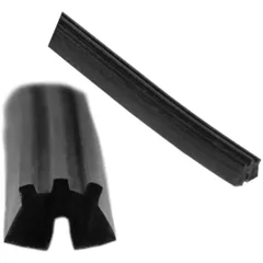 Trittleistengummi B=14mm, 3 Profilnasen für Vespa 50S, 90 , 125, 150 (V5SA1T, V9A1T, VNA, VNB, VBB2) 52878