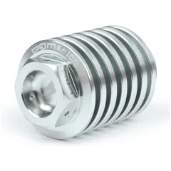 Oil drain plug BGM PRO, CNC, silver for all Piaggio Leader 125-200cc, LEM 125-150ccm, HE 125-150ccm, IGET 125-150ccm, Quasar/HPE