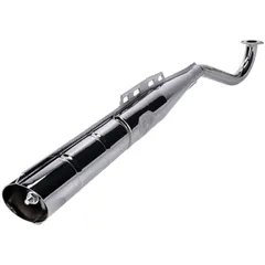 Auspuff chrom 28mm mit Logo für Puch Maxi 53571