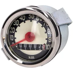 Speedometer universal 100km/h 48mm white for Puch, Zündapp, Hercules Simson 53572