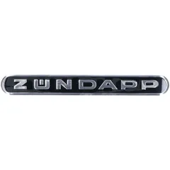 Aufkleber Emblem schwarz / chrom 130 x 16,5mm aus Aluminium länglich für Zündapp 53721