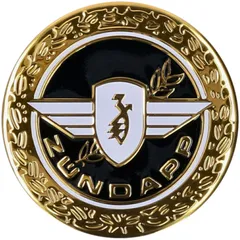 Aufkleber Emblem D=64mm rund gold glänzend aus Aluminium für Zündapp 53729