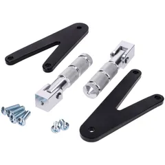 Fußrasten Satz Sozius CNC silber für Beta RR 50 (mit Halterung) 53832