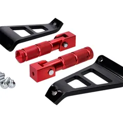 Fußrasten Satz Sozius CNC rot 53837