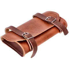 Werkzeugtasche, Satteltasche braun 140x80mm für Piaggio, Vespa Ciao, Si, Bravo, Boxer, Grillo, Mofa, Mokick, Fahrrad 53864