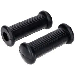 Footrest rubber set longitudinally ribbed black for Simson 53900