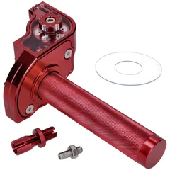 Short-stroke throttle red CNC for 22mm handlebars for moped, moped 54036