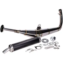 Exhaust system Motegra Racing for 60-110cc golden seams incl. rear silencer for Simson S50, S51, S70 54207