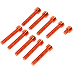 Schrauben Satz M6 orange eloxiert Motordeckel für Simson S50, S51, S70, S53, S83 Enduro 54858