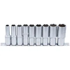 Socket wrench set long 9-piece metric 1/2 inch 10-24mm 54931