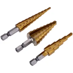 Step drill HSS titanium-coated 3-20mm 3-part 54979