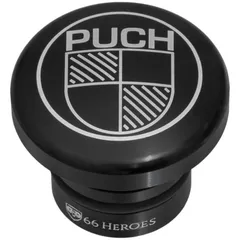 Tankdeckel 66Heroes mit Puch-Logo rund schwarz für Puch Maxi 55380