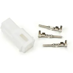 connector for wiring harness BGM PRO series 070 AM, 2 plug contacts connector for Vespa, Piaggio, Gilera BGM0702MPL