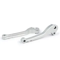 brake lever + clutch lever set BGM PRO CNC silver matte ABE for Vespa Largeframe 1957-1998, Smallframe 1963-1989 BGM4561SKT