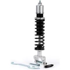 Stoßdämpfer hinten BGM PRO SC/R1 SPORT, 330mm schwarz/silbern für Vespa PX80, PX125, PX150, PX200, T5 125cc, Rally180 , Rally200