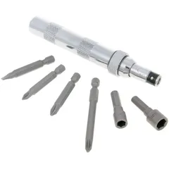 hand impact driver / percussion screwdriver set Buzzetti 7-part left / right rotation BZT30540
