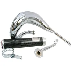 exhaust Turbo Kit Bufanda RQ chrome for Derbi Senda (00-), Aprilia RX/SX, Gilera RCR/SMT H10523-Q
