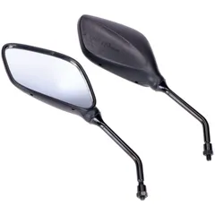 mirror set rhombical black M8 thread, right side mirror with left-hand thread IP13392