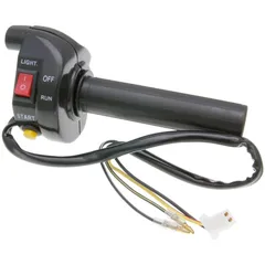 throttle tube w/ light and start switch black - universal IP34920