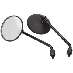 mirror set round aluminum black M8 220mm IP36899