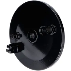 Bremsschild Bremsankerplatte hinten mit Bohrung Bremslichtschalter, schwarz für Simson S50, S51, S70, KR51, SR4-1 Spatz, SR4-2 S