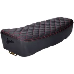 Sitzbank Kit Schmitt Raute gesteppt, schwarz / rot für Simson S50, S51, S70 KIT.F.52589